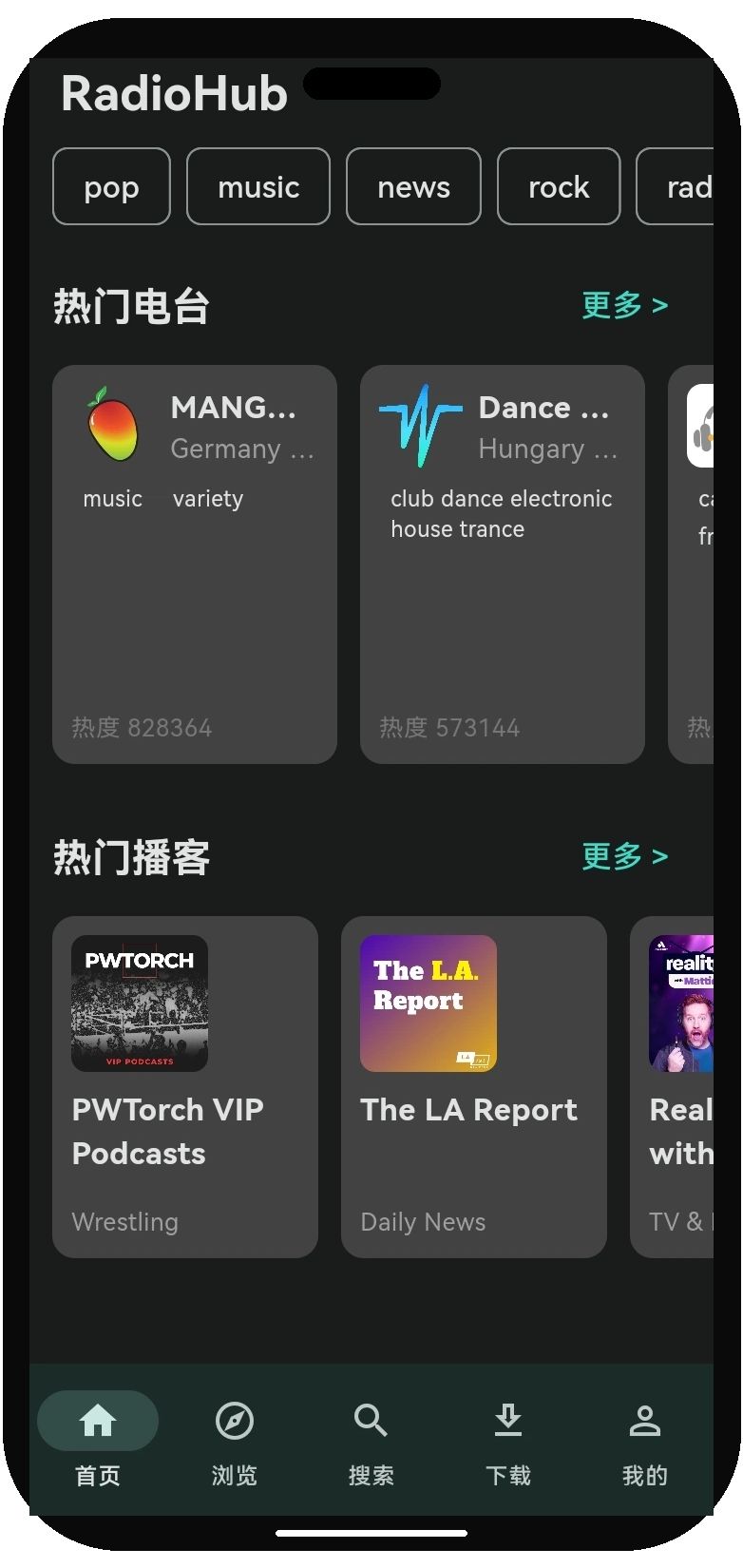 RadioHub 首页